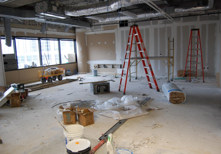 Multipurpose room under construction